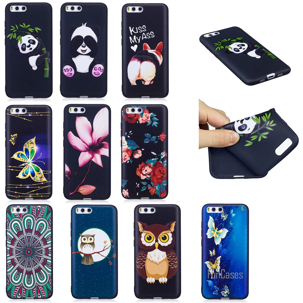 Одежда высшего качества HD рельеф Мягкий ТПУ Телефон чехол для Xiaomi 6 Panda бамбука