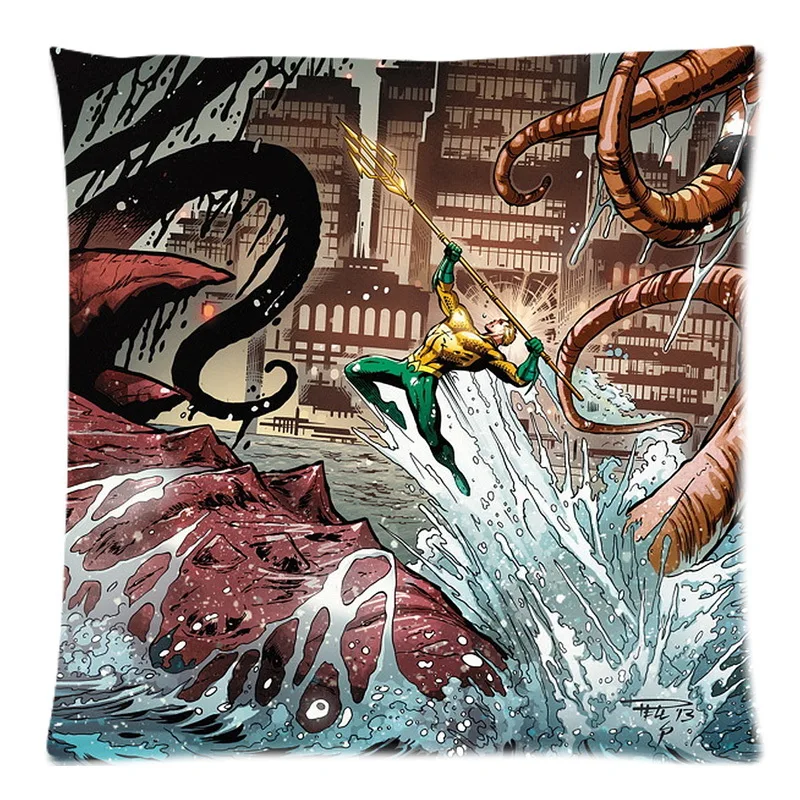 Наволочка с принтом Aquaman наволочка сделай сам декоративная для дивана стула 45x45