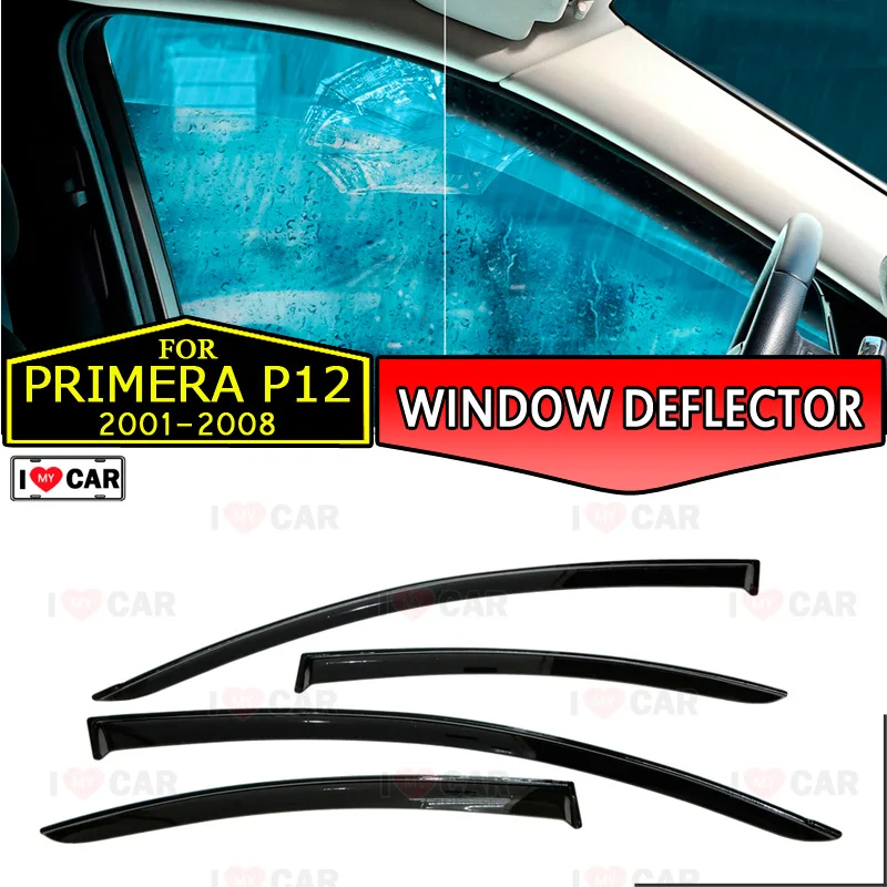 Оконный дефлектор для Nissan Primera P12 2001 2008 автомобильный оконный ветрозащитный
