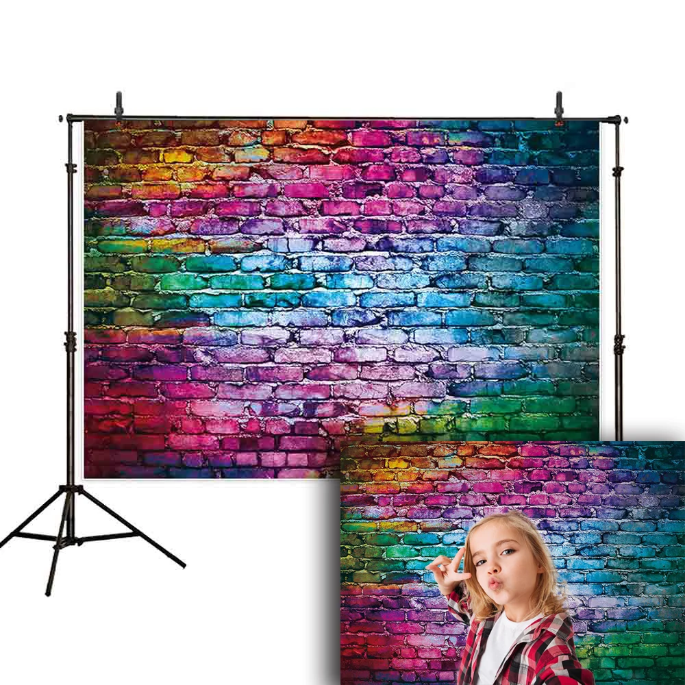 Allenjoy Graffiti brick wall backdrops photography colorful seamless photo background photocall boda photozone photophone vinyl |