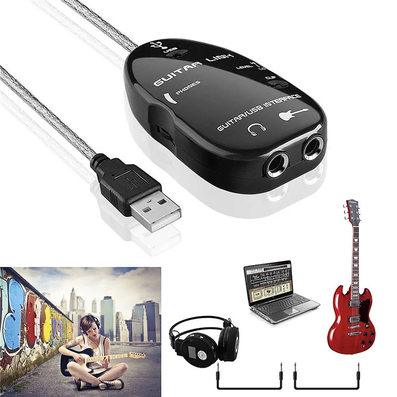 Адаптер USB кабеля для электрической гитары регулятор звуковых эффектов Windows XP