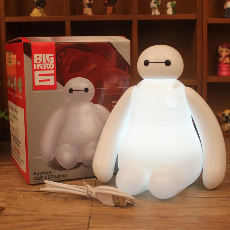 USB RGB Большой Герой 6 милый мультяшный BayMax светодиодный ночсветильник детская