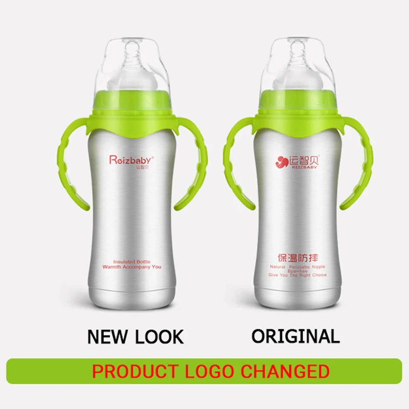 Бренд Высокое качество детская бутылочка для кормления Нержавеющая сталь