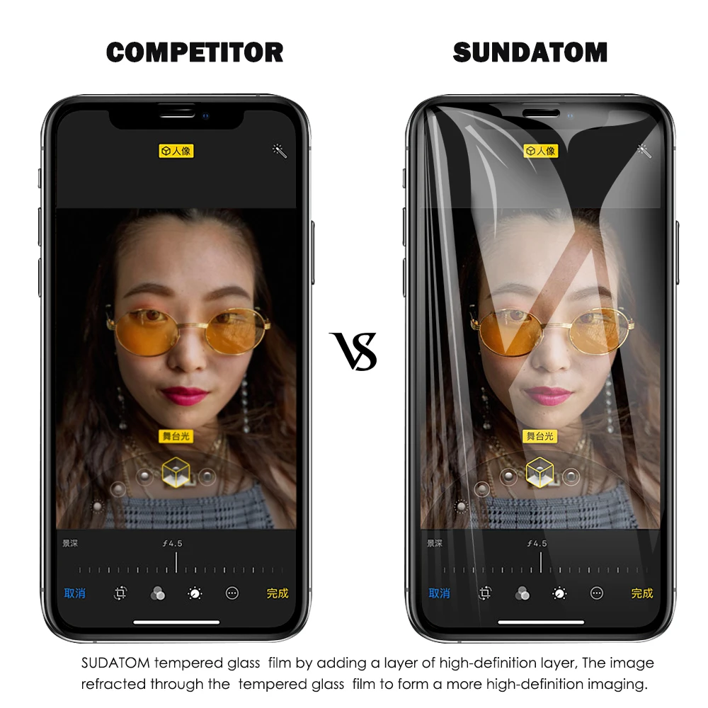Защитная пленка для экрана iPhone X Xs Max Xr SUNDATOM закаленное стекло с полным покрытием