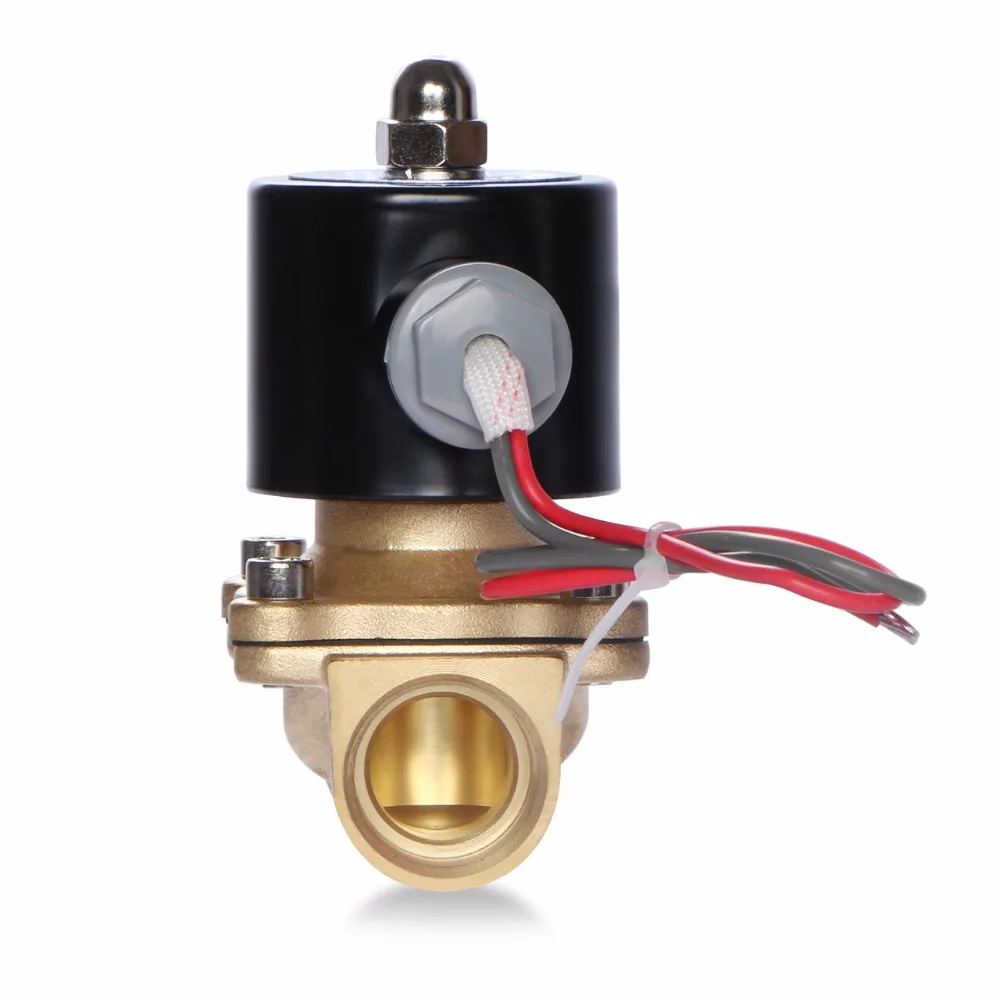 Американский твердый 1/2 &quotлатунный Электрический Соленоидный клапан 24 V AC