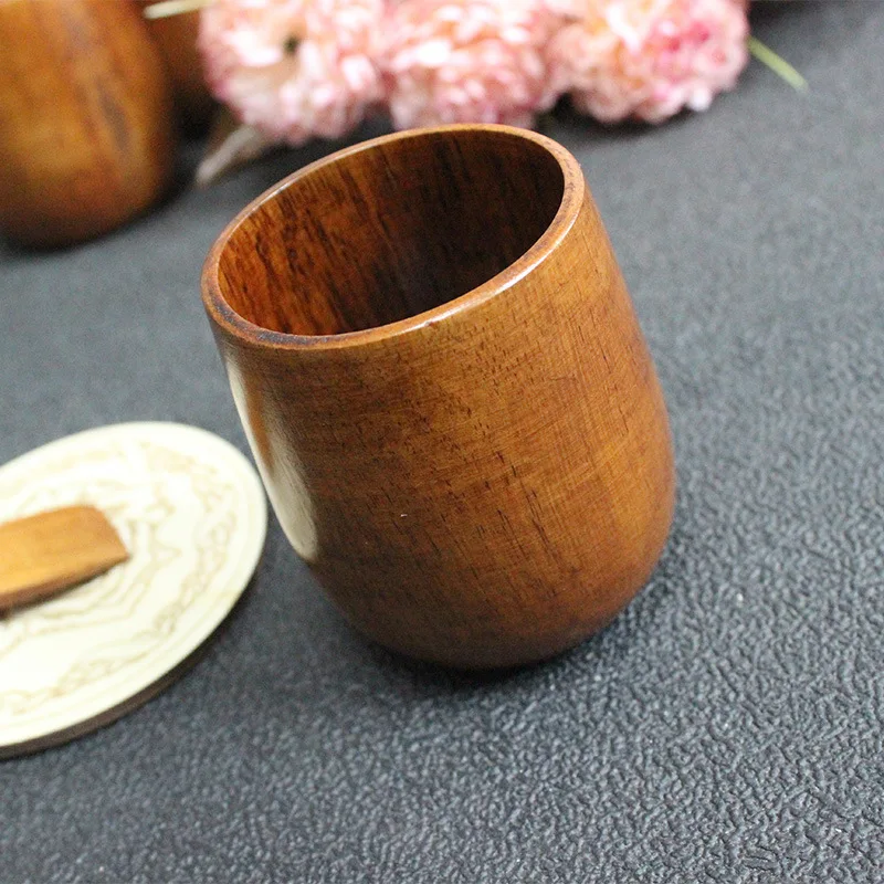 

wholesale 20PCS High quality nature Wood Tea Cup Wooden Cup Eco-friendly Pot-bellied Cup