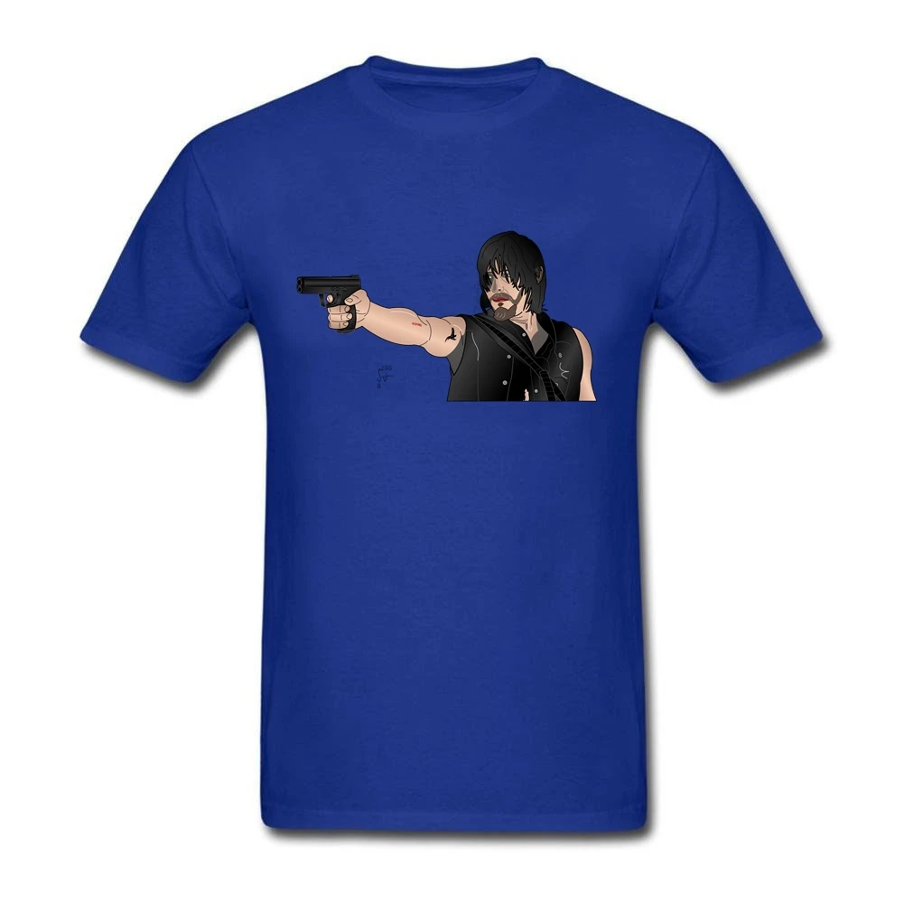 Summer Fashion Men TShirt Boy Daryl Dixon Walking Dead Tees Shirts Homme Short Sleeve Cotton Casual T-Shirt Male Tops Shirt |