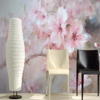 plum flower hand painted oil painting bedroom wall custom high end mural factory wholesale wallpaper mural photo wall