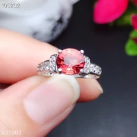 kjjeaxcmy boutique jewelry 925 sterling silver inlaid natural tourmaline gemstone female ring support test