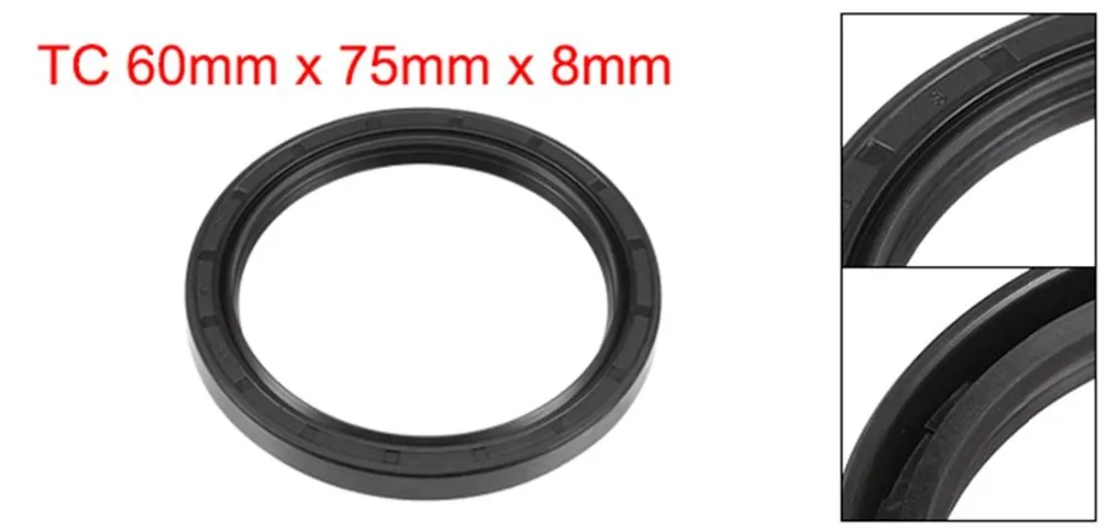 Уплотнение для масла UXCELL TC 60x75x8/10 мм покрытие из нитрилового каучука Двойные Губы
