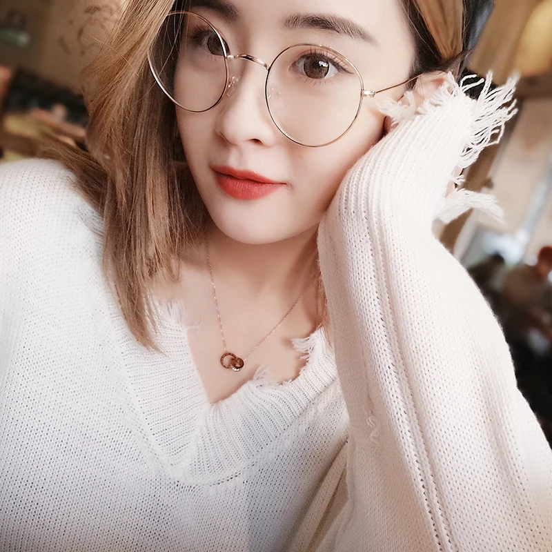 2018 г. Новая женская Кулон на шею аксессуары Simple ключицы цепи короткое розовое