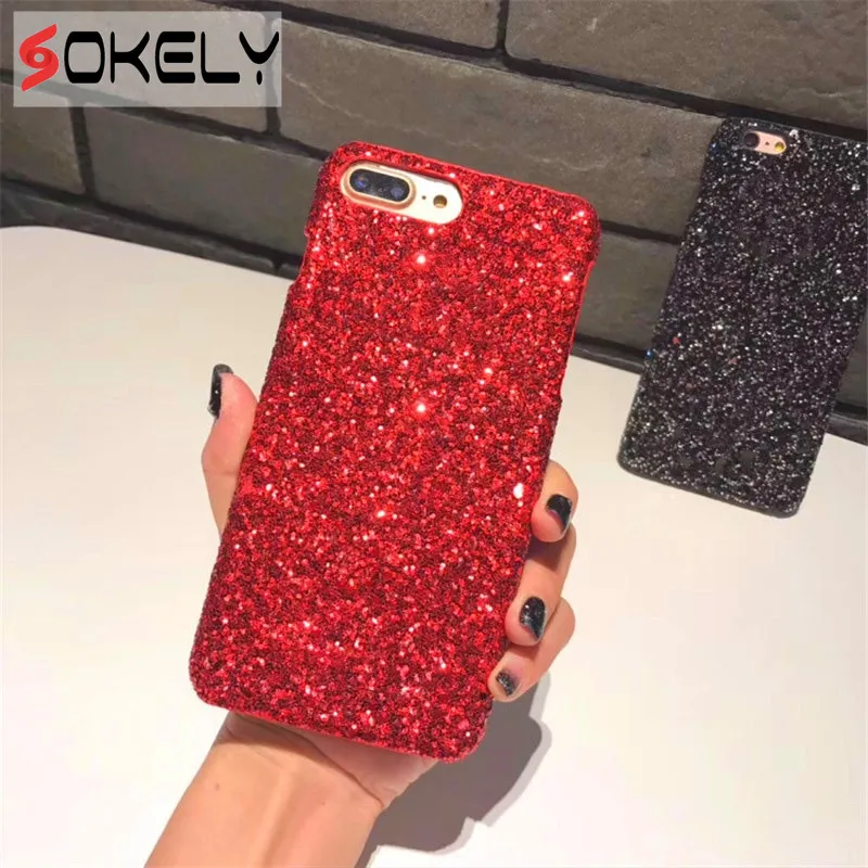 Роскошный чехол для телефона iPhone 7 блестящий сверкающий с блестками X 8 5S 6 6s Plus XS MAX