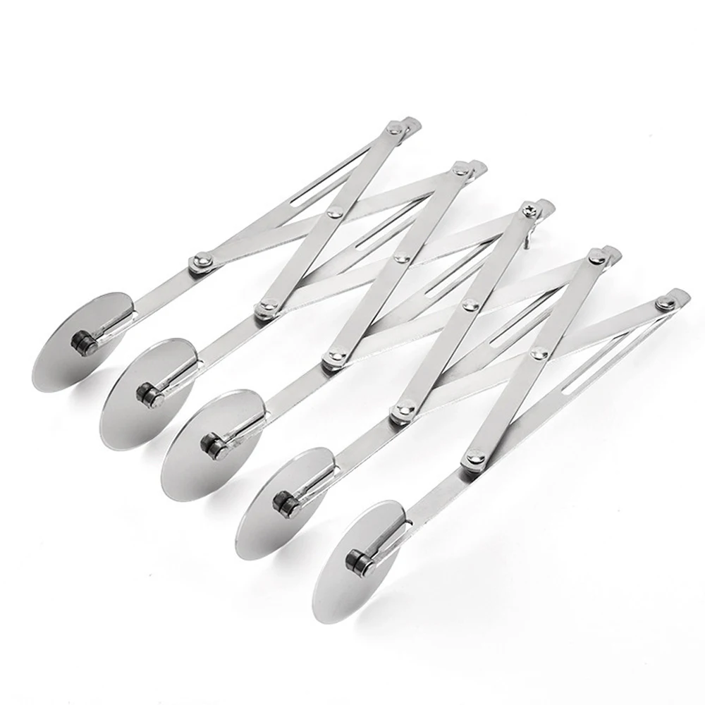 

3/5 Wheels Cutter Dough Divider Side Pasta Flexible Roller Pizza Pastry Peeler Stainless Steel Bakeware Tool [4]