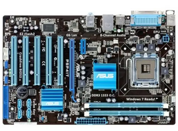 LGA775 для ASUS P5P41T оригинальная б/у настольная G41 775 материнская плата DDR3 USB2.0