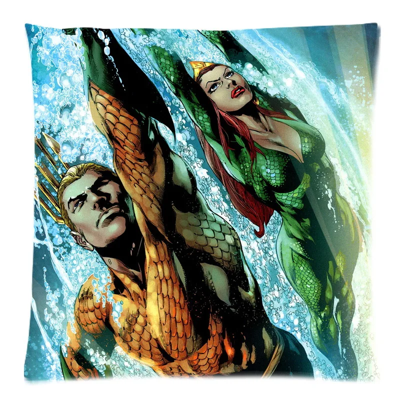 Наволочка с принтом Aquaman наволочка сделай сам декоративная для дивана стула 45x45