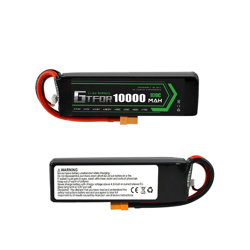 GTFDR lipo Аккумулятор 7 4 В 10000 мА/ч Lipo 2S 100C 1/8 аккумуляторная батарея Deans для 1/10