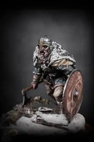 1/24 шкала Неокрашенная резиновая фигурка Viking Hunter 75 мм|Наборы для сборки моделей| |