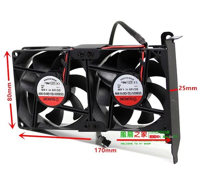 VGA кулер GPU охлаждающий вентилятор 8025 PCI GPU Companion 2 вентилятора и 3 вентилятора опционально