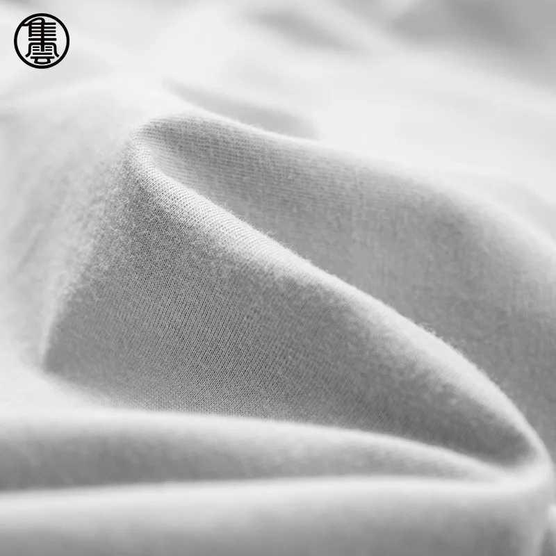 Men's Spring 5 Colors Loose Style Cotton T-shirt Fashion Solid Color O-Neck Long Sleeve All-match Tees 73CT666LX | Мужская одежда