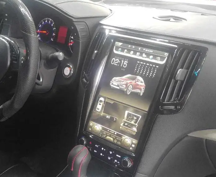 LaiQi 12 1 &quotчетырехъядерный автомобильный dvd плеер 1280x800 Tesla стиль вертикальный