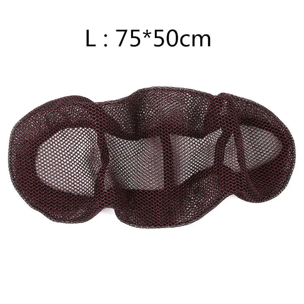 Red Black L 3D мотоциклетный Электрический чехол для сиденья скутеров Солнцезащитная теплоизоляционная подушка для сиденья Vespa Kawasaki Yamaha Triumph Honda - Цвет: Red Black L