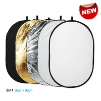 60x90cm 24x35 5 in 1 multi disc photography studio photo oval collapsible light reflector handhold portable photo disc