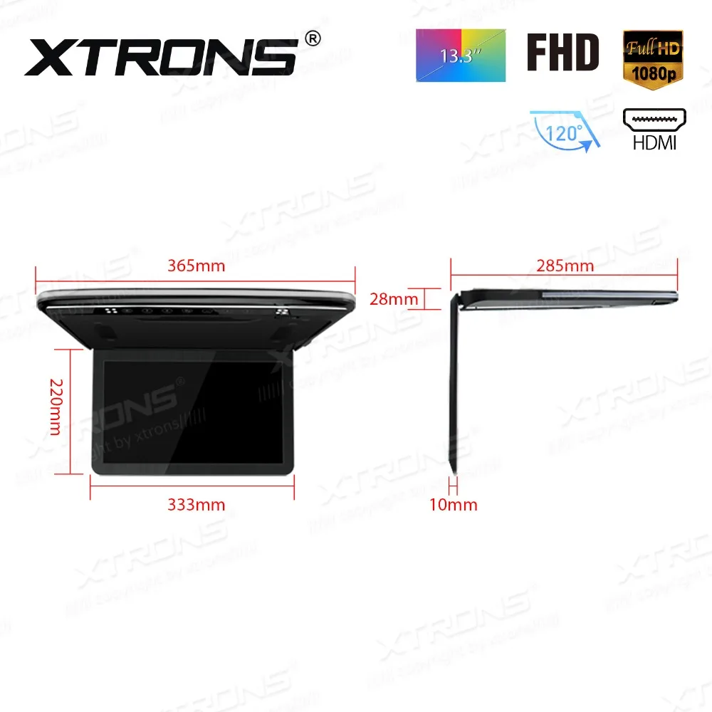 XTRONS 13 3 &quot1080P видео HD цифровой TFT монитор широкий экран ультратонкий