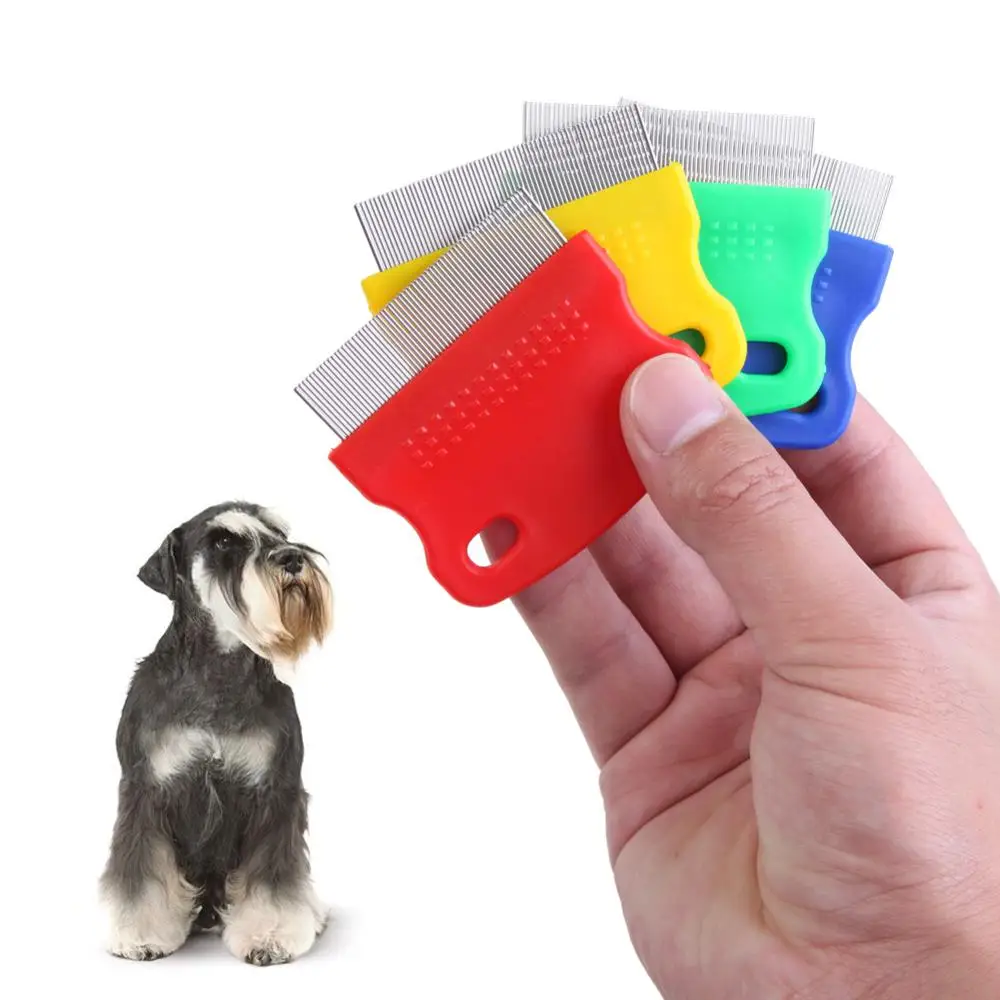 1 шт. Pet гребень блохи Сталь гребни для ухода за шерстью животных собак и кошек