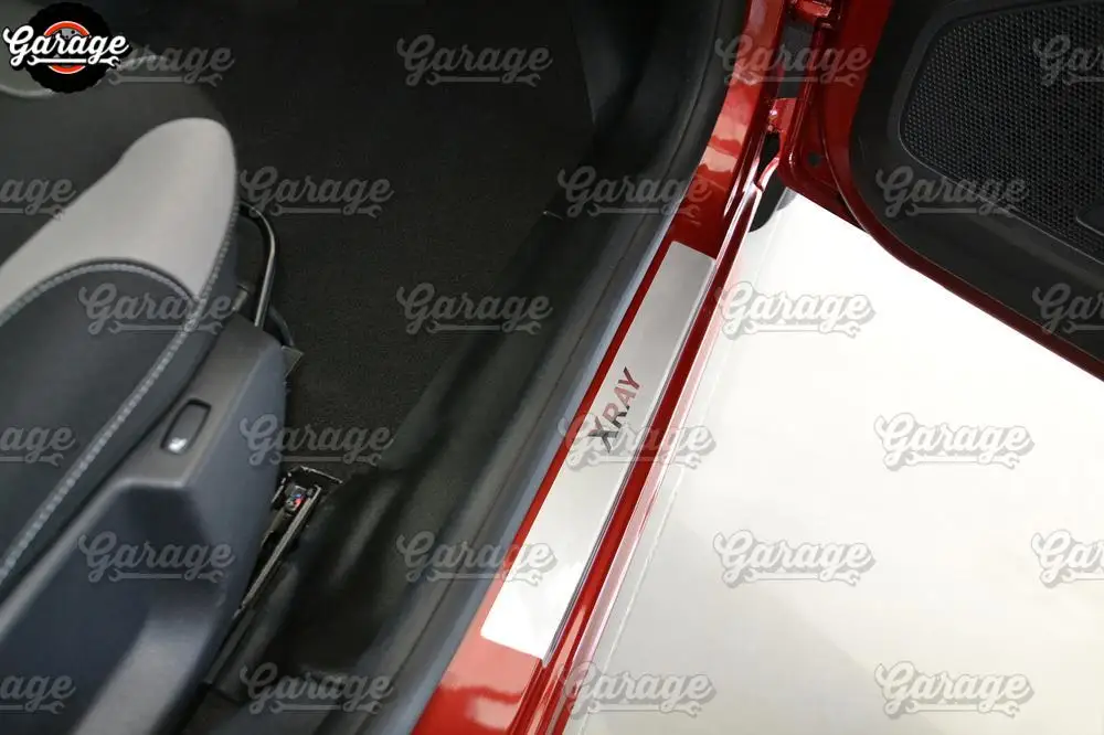 Защитные чехлы на дверные пороги для Lada X Ray 2015 аксессуары из нержавеющей стали