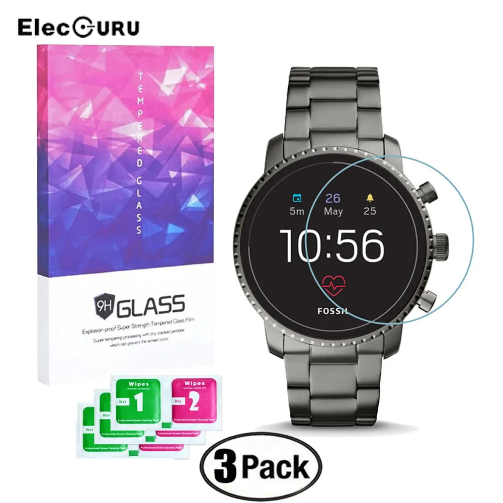 9H закаленное стекло для защиты экрана Fossil Q исследователь HR Gen 4 Smartwatch устойчивое к