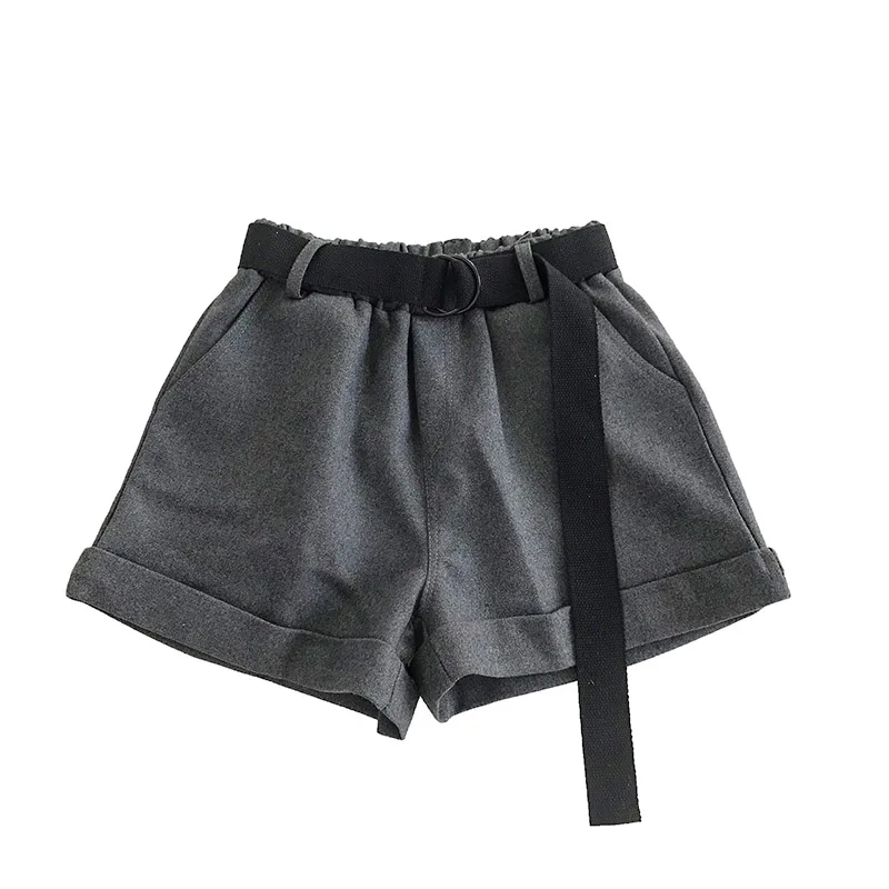 Obrix Female Spring Autumn Casual Style Korean Fashion Shorts High Elastic Waist Belt Regular Streetwear For Women|Женские шорты| |