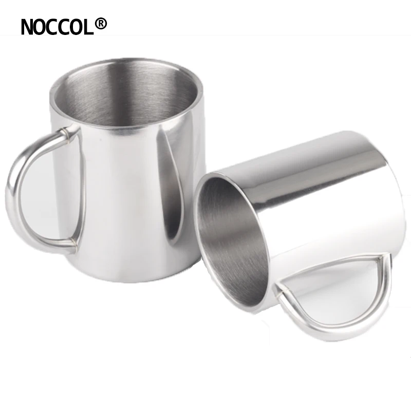 NOCCOL 220 мл 280 нержавеющая сталь кружки для воды чашка Экологичная Двойная стенка
