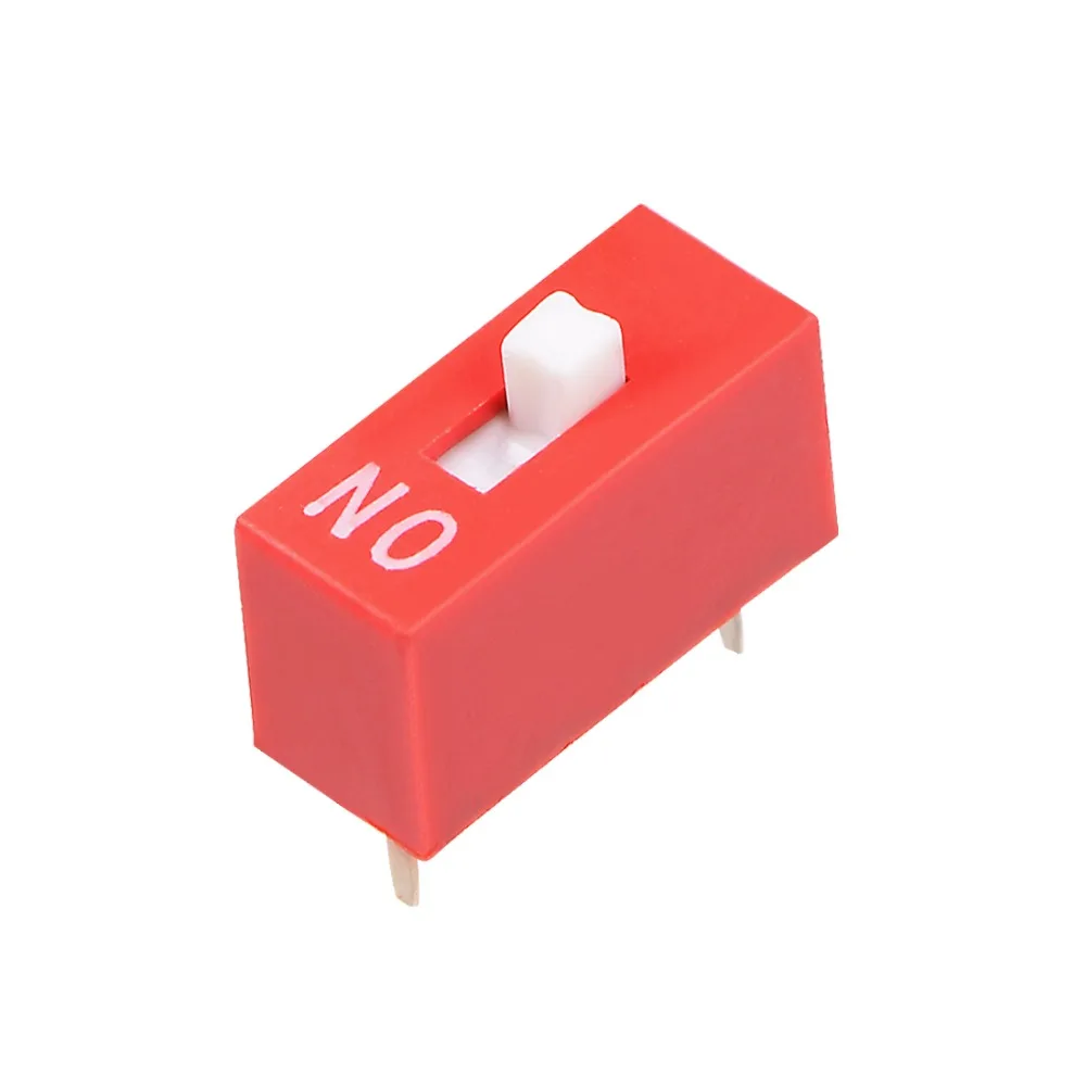 

UXCELL 50Pcs DIP Switches Red 1-2 Positions 2.54mm Pitch for Circuit Breadboards PCB as toggle or On Off Switch to Your Project