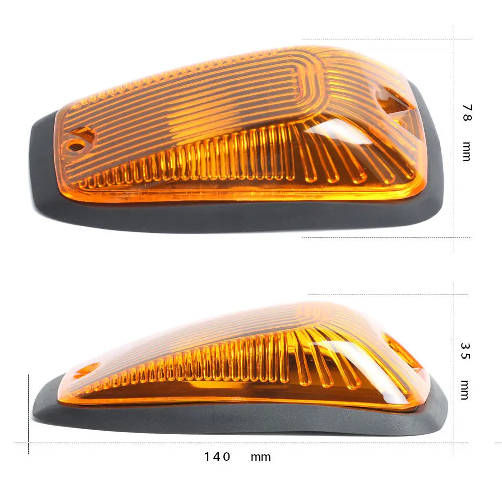 KEYECU 5pcs Cab Roof Running Marker light Amber Cover For 1988-2002 Chevy GMC Direct Replacement for fast feet or curved roofs | Автомобили