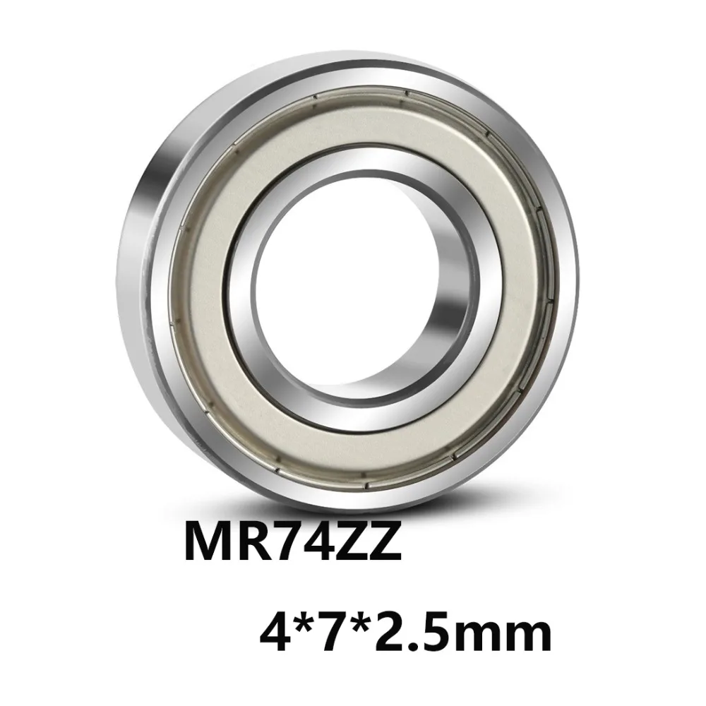 10Pcs/batch Mr74Zz Deep Groove Ball Miniature Bearing Mr74-Zz 4 * 7 * 2.5Mm Bearing Steel Material