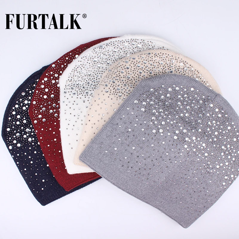 FURTALK женская вязаная шапка | Аксессуары для одежды