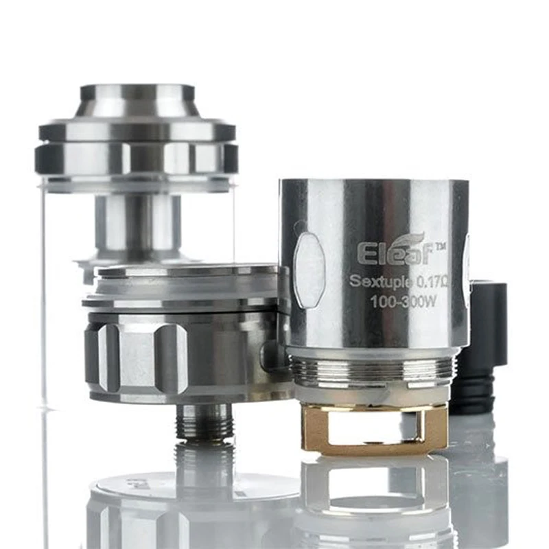 Eleaf Melo 300 6 5 мл атомайзер бак с ES Sextuple 0 17 Ом катушка головка для Kit-Серебристый |