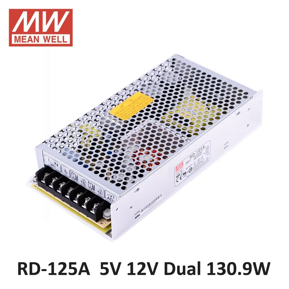 Оригинальный Meanwell well RD 125A 130 9 Вт постоянный ток 5 в 12 В двойной выход импульсный