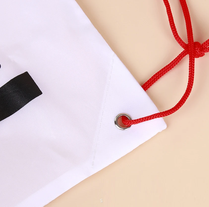 White Sublimation Polyester bundle pocket travel backpack bag gift storage drawstring can be customized logo 100PCS | Дом и сад