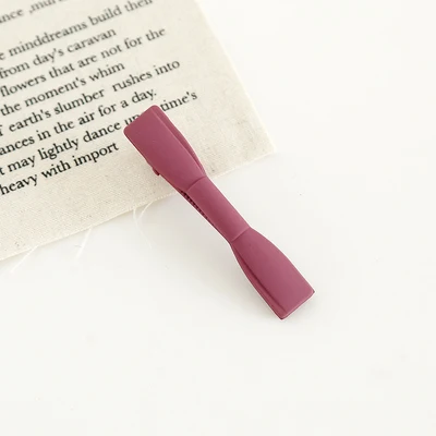 purple Женские матовые бантом утка клип Карамельный цвет прекрасный и Сладкий Девочек аксессуары шпилька для волос - Цвет: purple