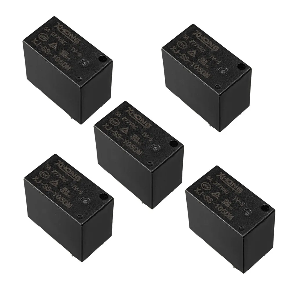 UXCELL 5 шт. PCB электромагнитные реле DC 5/12 в катушка 4Pin мини электромагнитное питания
