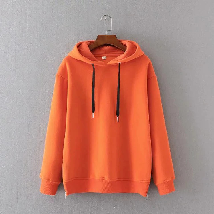 Sporty Female Spring Loose Hoodie Streetwear Hooded Casual Sweatshirt For Women