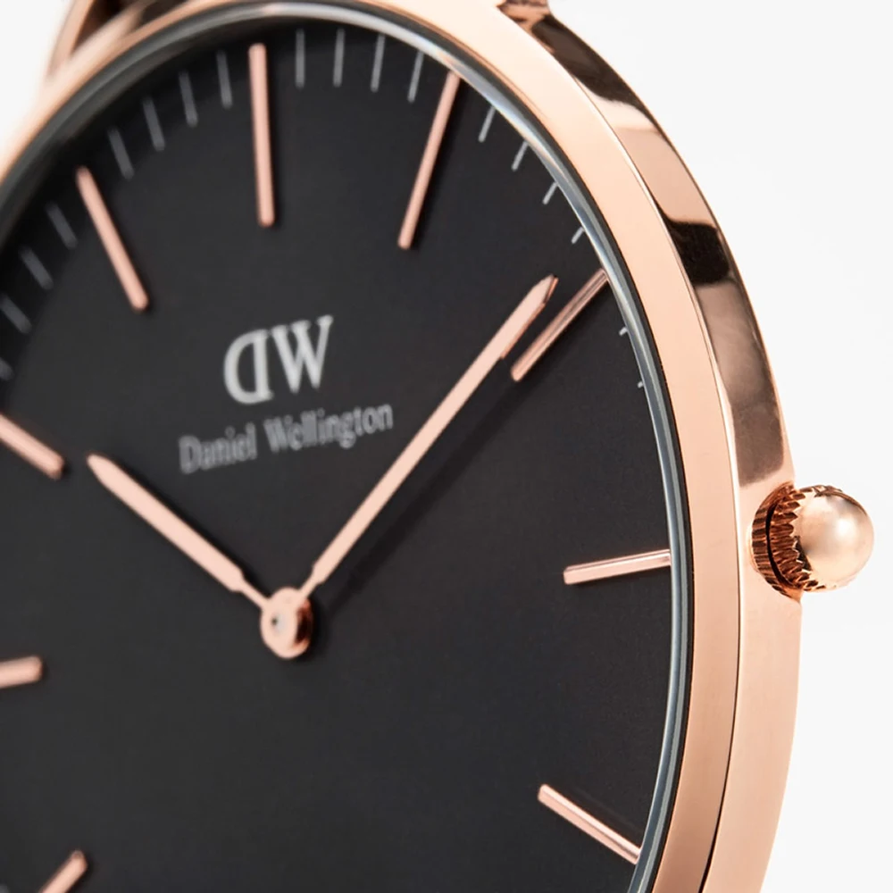 Наручные часы Daniel Wellington Classic Durham 36 мм RG Black + часовой ремешок Cornwall для часов
