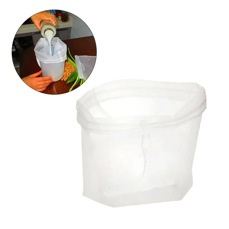 

Reusable Nylon Fine Mesh Food Strainer Filter Bag for Home Nut Milk Cold Brew Coffee Juice