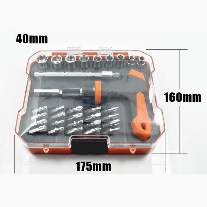 

32pcs/set Multi-function Screwdriver Set Ratchet Screwdriver Set Tool Combination Tool Box Household Electronic Repair Tool Kit