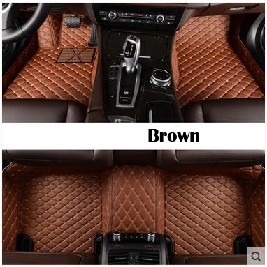 brown RKAC для LEXUS RX270 RX350 RX450 автомобильные коврики на заказ, автомобильные коврики для интерьера, кожаные Коврики для ног, аксессуары для автомобиля-Стайлинг - Название цвета: brown