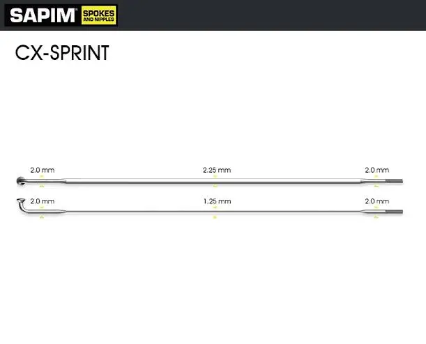 Подлинный SAPIM CX-SPRINT спицы J изгиб или прямой тянуть черный, сплав соски бесплатно