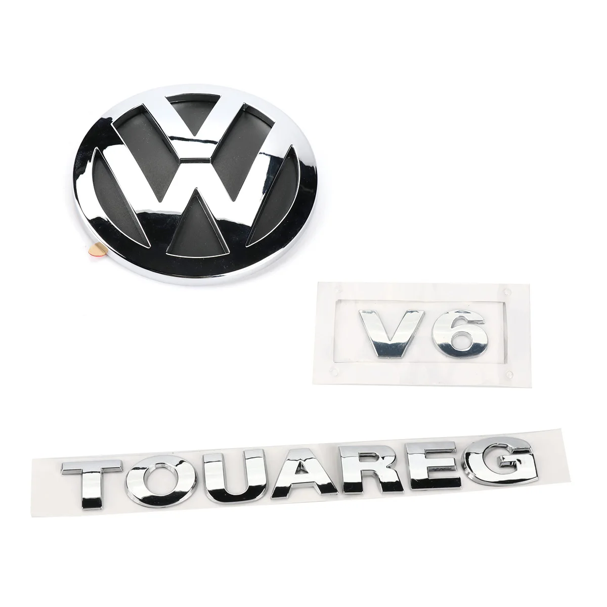 Новый задний значок Boot Chrome 125 мм эмблема V6 TOUAREG 3 шт. для VW Sharan 2011 2016 Touareg 2014 7P6 853 630