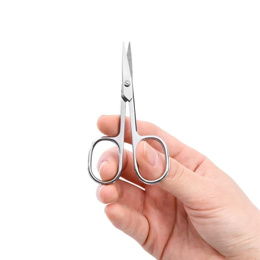 Eyelashes Nose Hair Scissors Beard Eyebrow Trimmer Stainless Steel Thread Medical Sharpness Small | Красота и здоровье