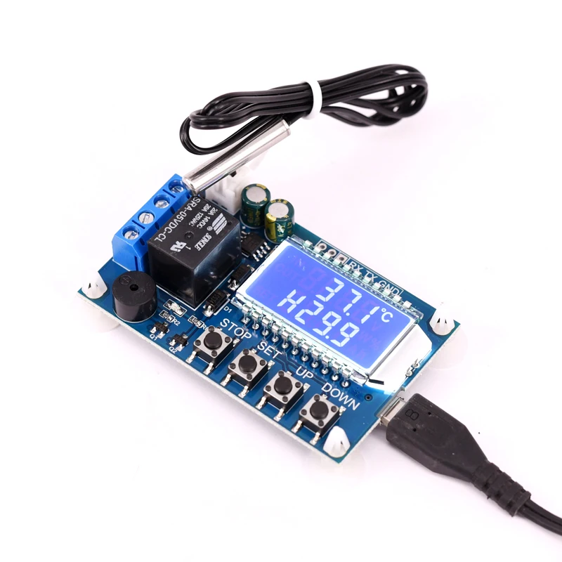 Цифровой переключатель контроля температуры 12 в модуль регулятора Регулируемый